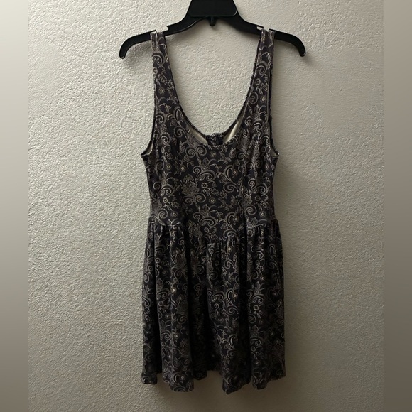 Free People Ponte de Roma Brown Paisley Floral Skater Dress S - Picture 8 of 13